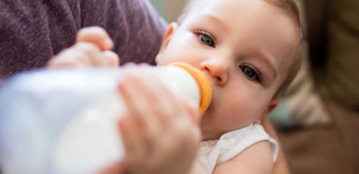 human milk in a bottle