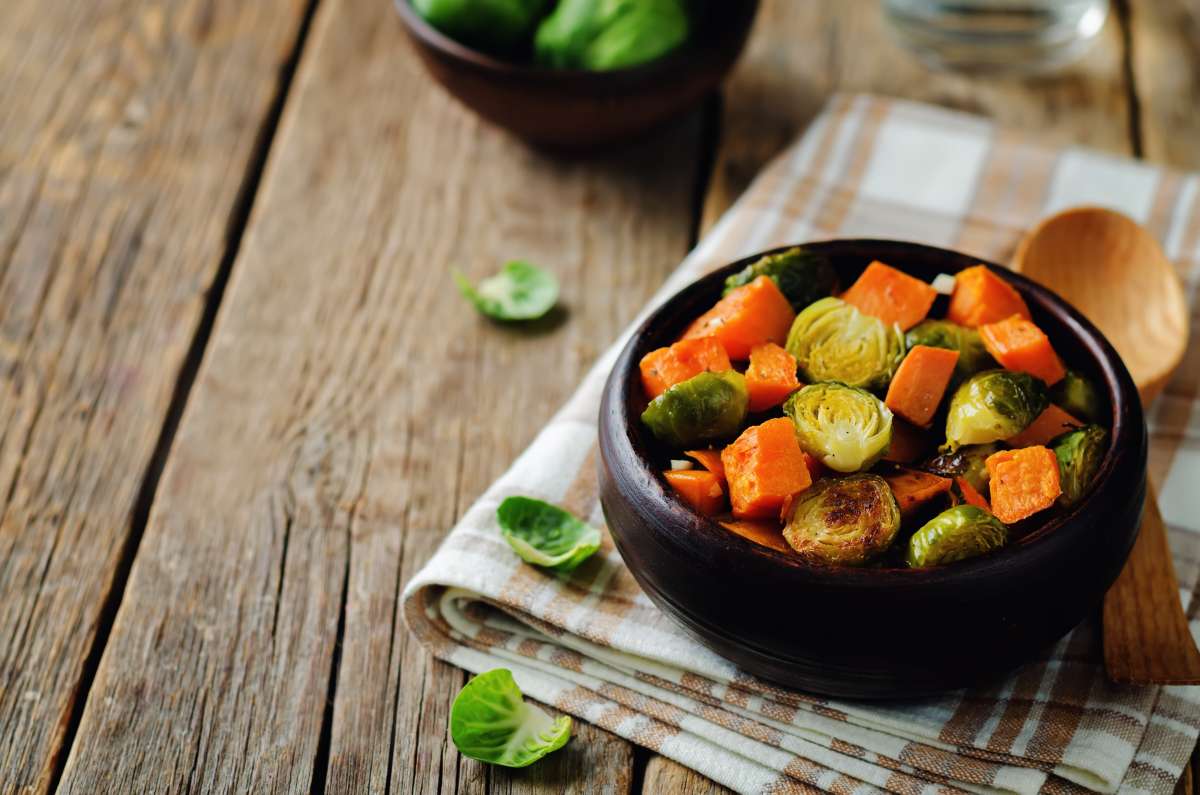 Sheet Pan Chicken with Sweet Potatoes and Brussels Sprouts