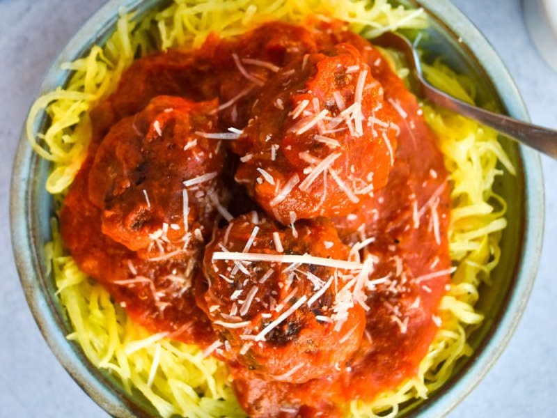 Spaghetti Squash Spaghetti and Turkey Meatballs | El Paso TX