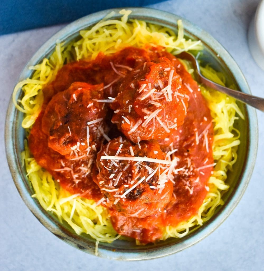 Spaghetti Squash Spaghetti and Turkey Meatballs | El Paso TX