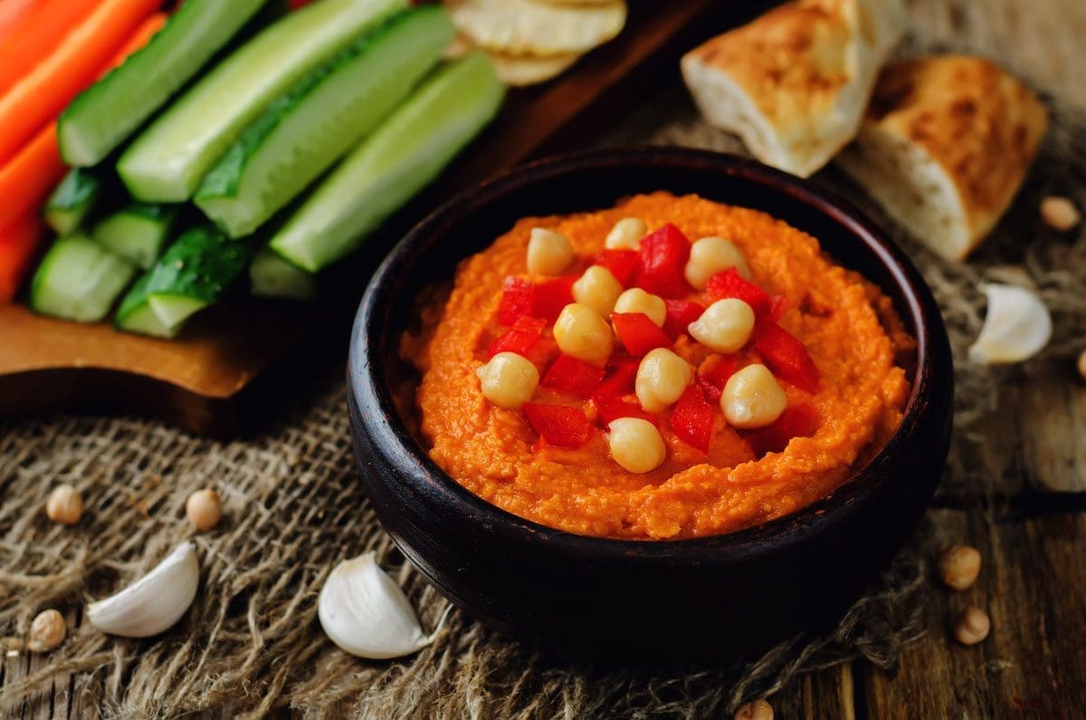 Roasted bell pepper hummus, El Paso TX